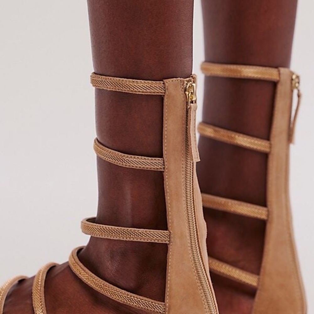 NEW $148 Free People Theia Gladiator Sandals Size 8.5 Suede/Leather - Picture 5 of 9